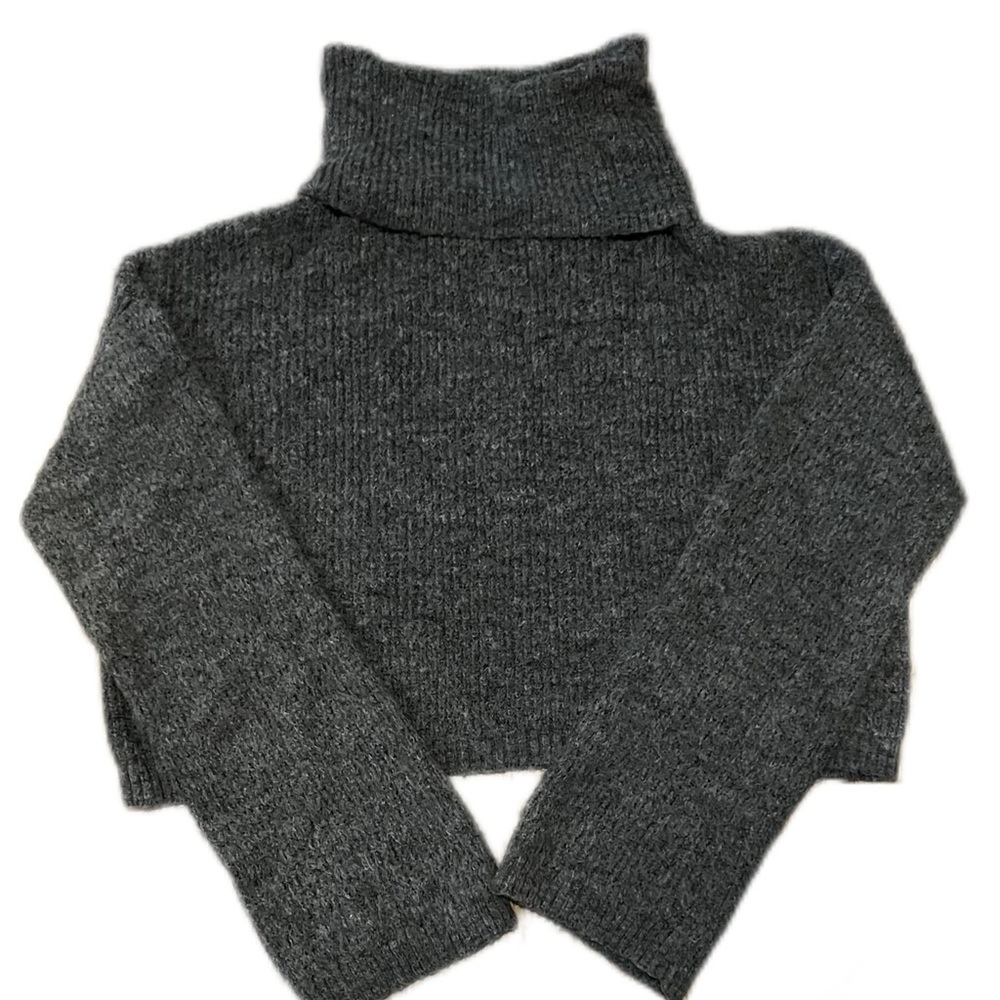 Gray Turtleneck Sweater